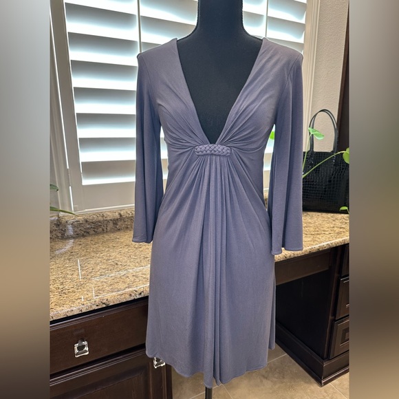 NWOT Sky Plunge Neck Mini Dress with Crochet Lace Back, size L - Picture 3 of 7